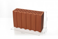Блок керамический BRAER доборный 380x219x130 Кирп з-д BRAER