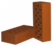 Кирпич керамический лицевой красный 1 NF одинарный Новомосковский НЗКМ персик М-150